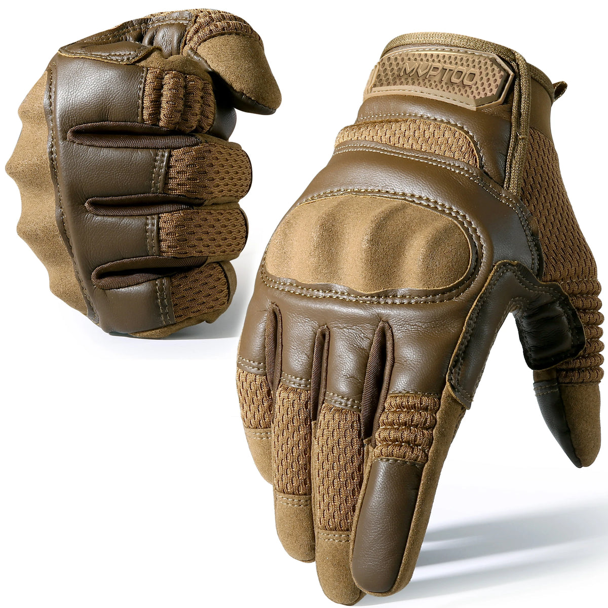Gants Moto Racing Cuir PU Tactiles — Antidérapants, Enduro & Motocross