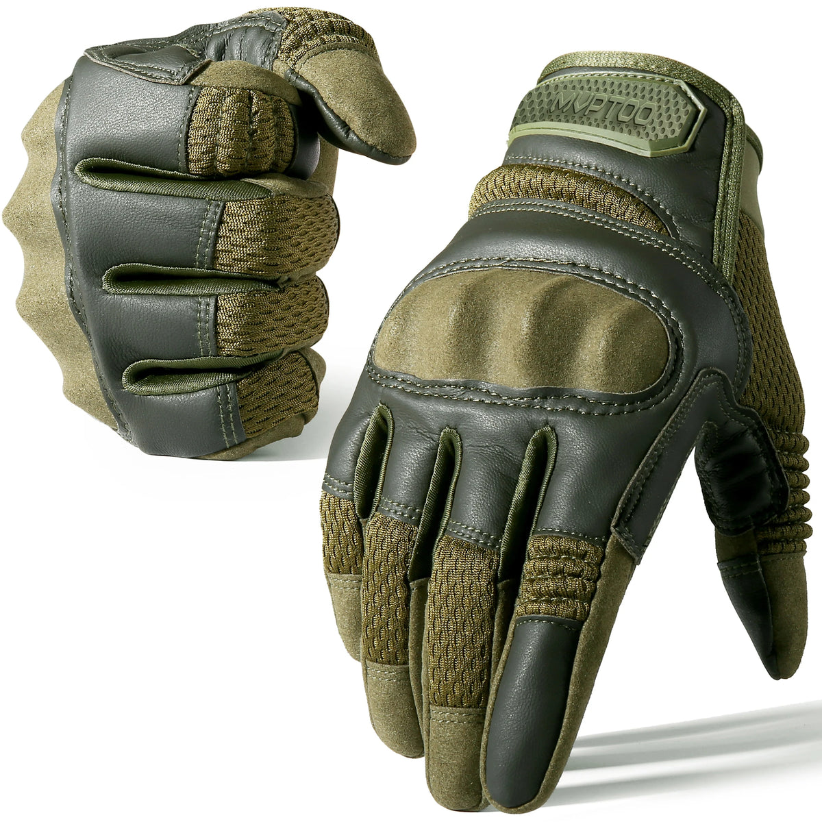 Gants Moto Racing Cuir PU Tactiles — Antidérapants, Enduro & Motocross