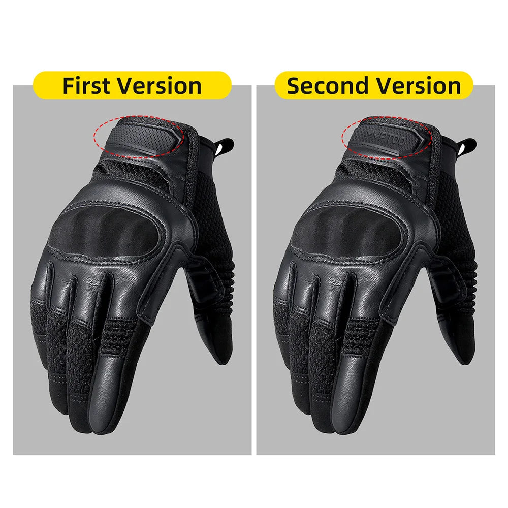 Gants Moto Racing Cuir PU Tactiles — Antidérapants, Enduro & Motocross