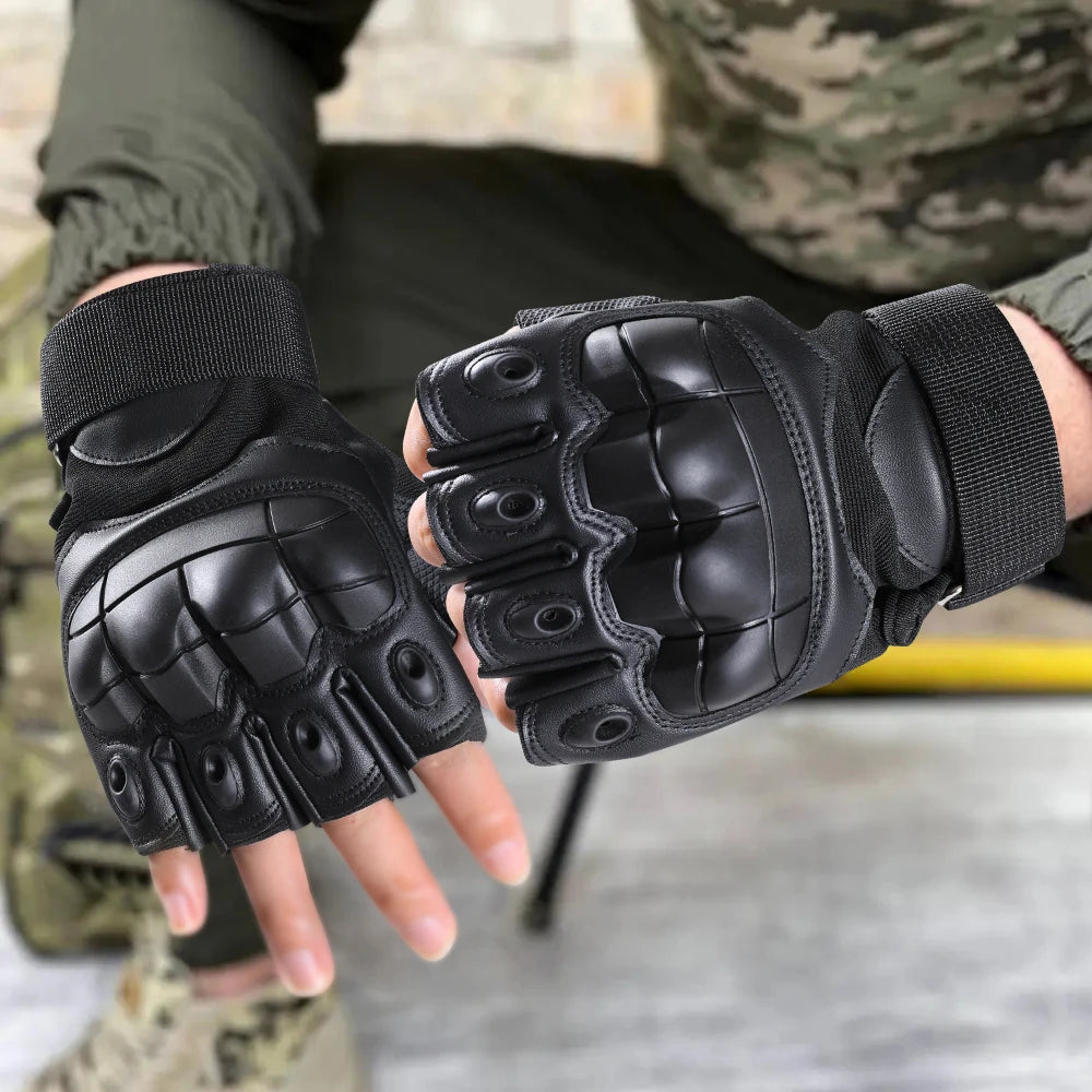 Gants Moto Racing Cuir PU Tactiles — Antidérapants, Enduro & Motocross